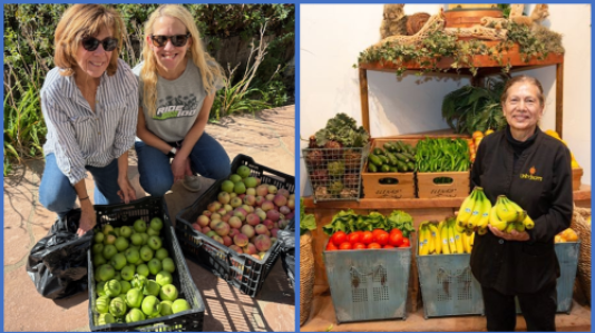 Women with produce