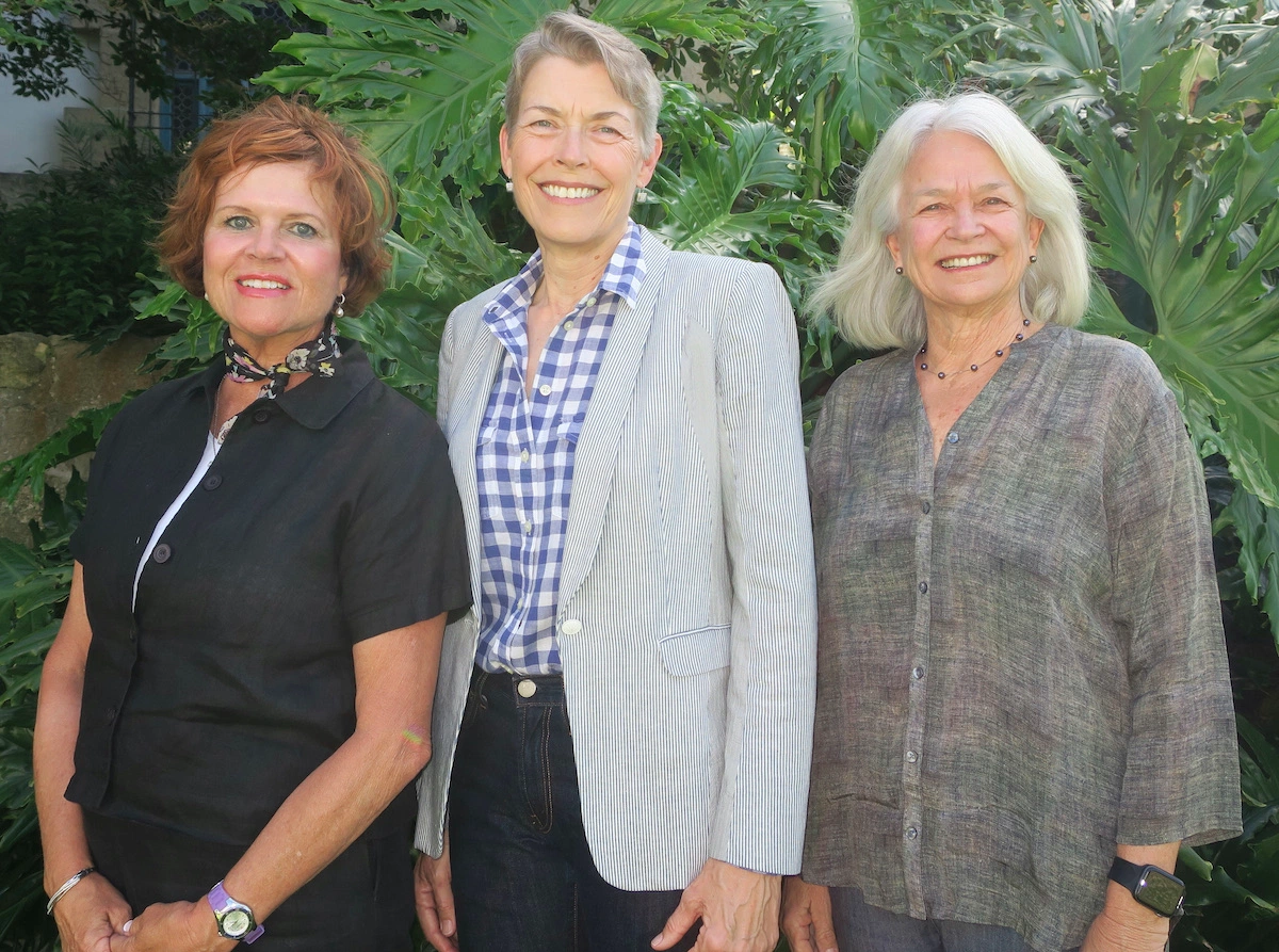 Board members Michele Saltoun, Lynn Karlson, and Sabina White