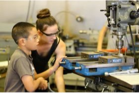 Teacher and student at Dos Pueblos Engineering Academy