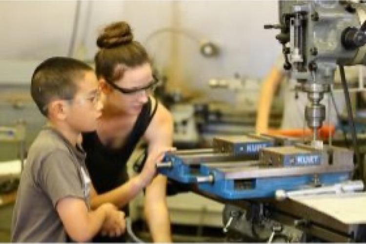 Teacher and student at Dos Pueblos Engineering Academy