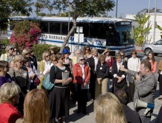 Women touring Casa Esperanza.
