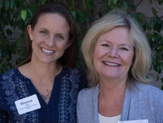 Supporter Shauna Ellis from Ferguson with Shelley Hurst, Site Visit Chair