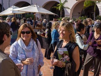 Enjoying the reception