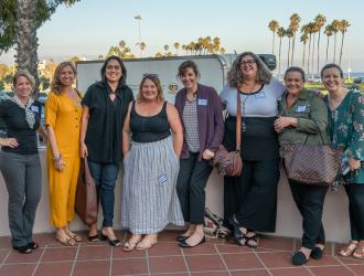 Members gathered to view the Foodbank truck