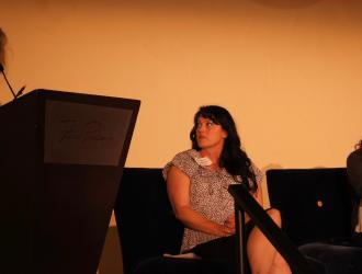 Shelley Hurst closes the program