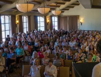 Laurie Tumbler welcomes attendees