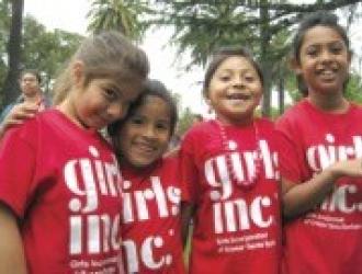 2007 Girls, Inc. happy girls in their red tee-shirts