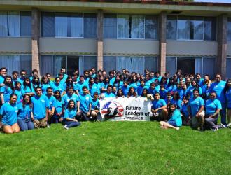 Future Leaders of America: the group with the banner