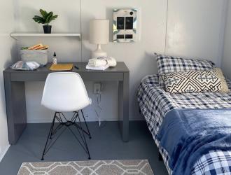 A room in DignityMoves housing 