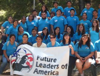 2008 Future Leaders of America group with banner