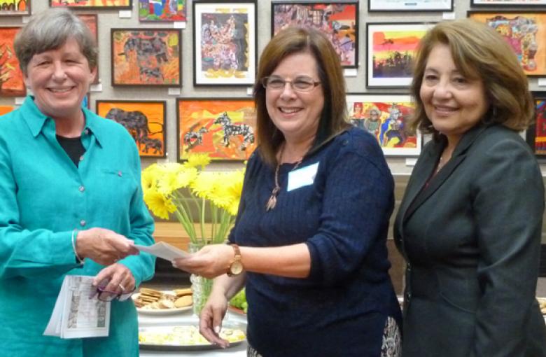 Pam Maines, WF; Michele Allyn, Friends of the SB Library; Irene Macias, SB Public Library Director