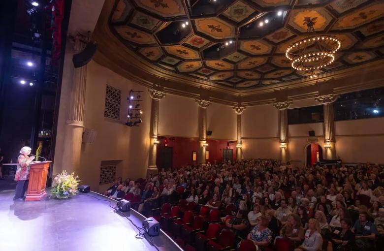 Women gathered at Lobero Theatre