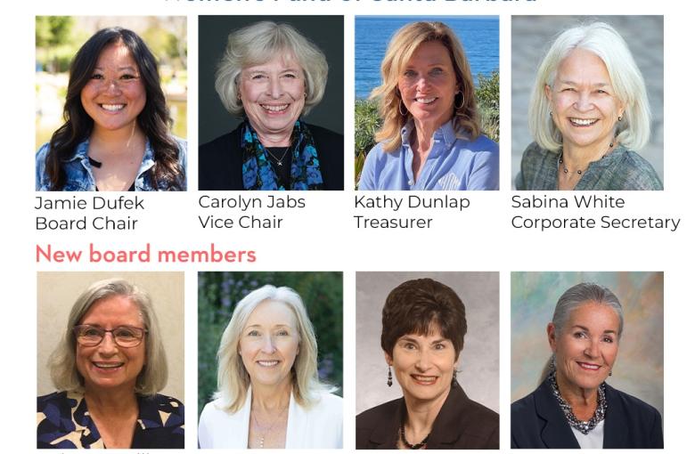 2024 Board Members for the Women's Fund of Santa Barbara