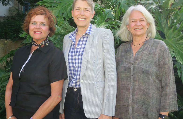 Board members Michele Saltoun, Lynn Karlson, and Sabina White