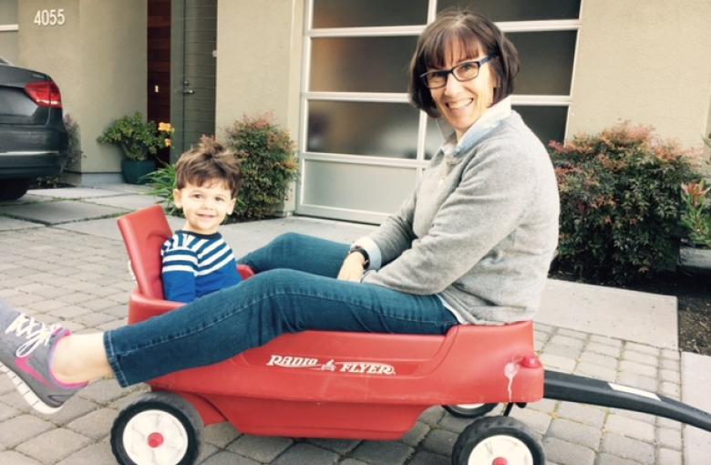 Nancy Harter with her grandson, Isaac
