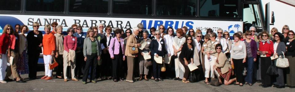 Members gather for a group photo in front of the SB Airbus