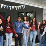 Group of college-bound students smiling