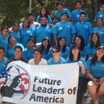 2008 Future Leaders of America group with banner