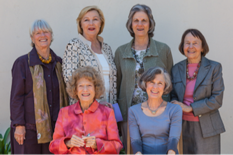 Front row: Fritzie Yamin, Carol Palladini  Back row: Joanne Rapp, Perri Harcourt, Jean Kaplan, Shirley Ann Hurley 